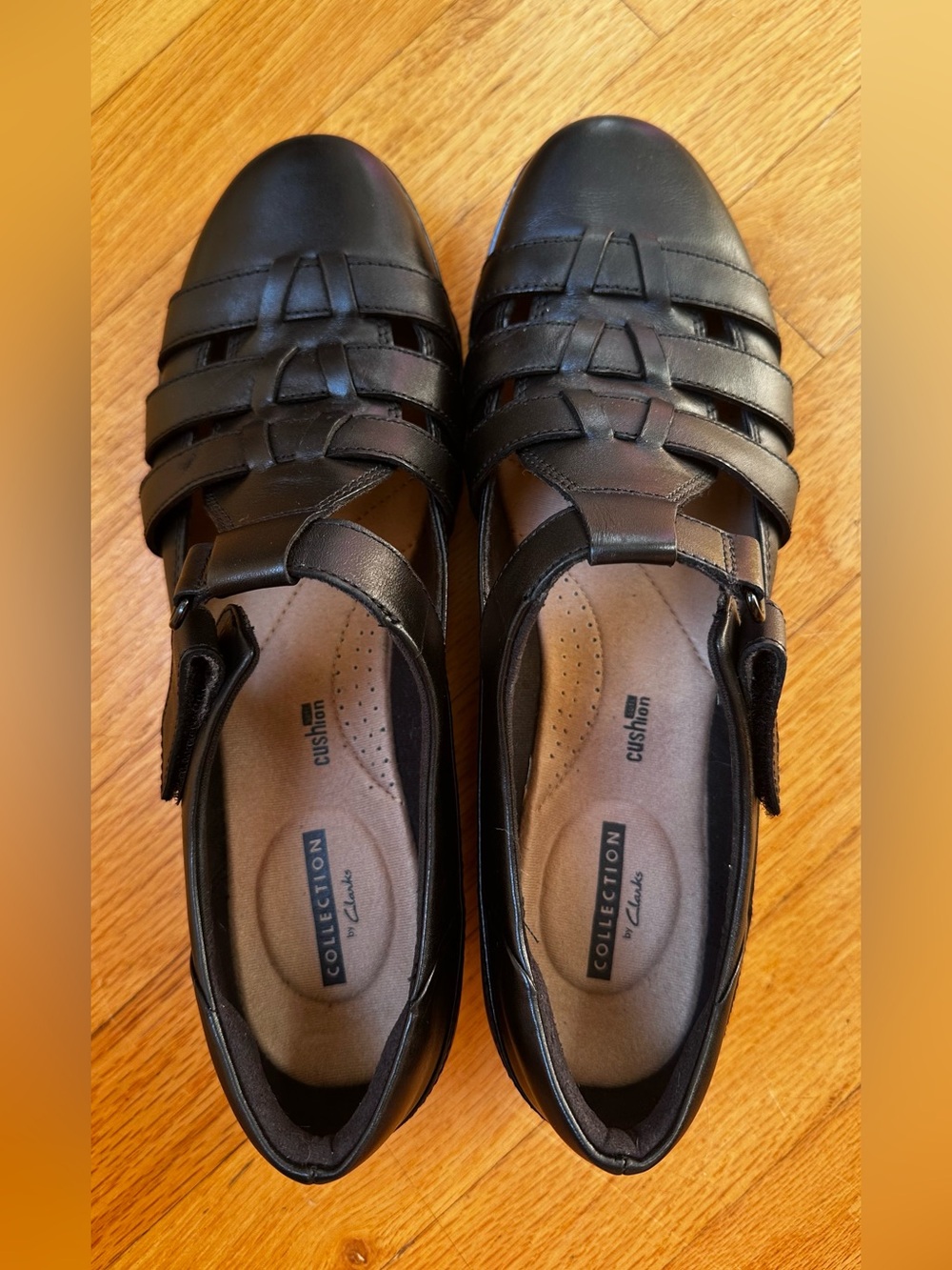 Clark’s Comfort Mary Jane Wedge Fisherman Shoes 10 - Picture 3 of 11